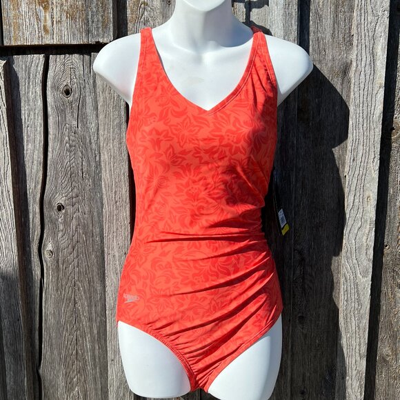 Speedo | Women's One Piece Swimsuit | Orange | Various Sizes - Picture 3 of 3